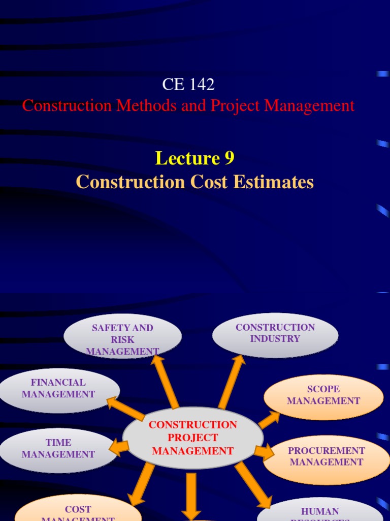 Construction Cost Estimation Methods | PDF | Production And ...