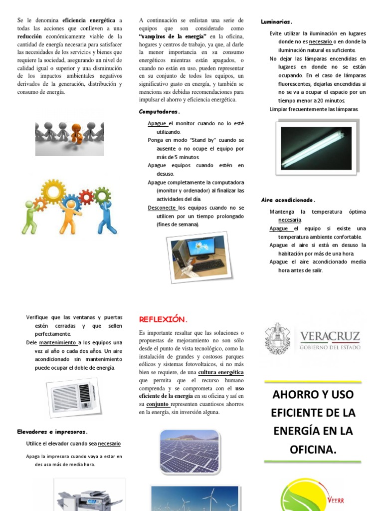 Triptico Ahorro Energia | PDF | Conservación de energía | Encendiendo