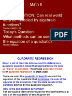 7.2 Quadratic Regression