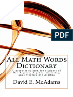 Dictionar Explicativ Matematica - Engleză