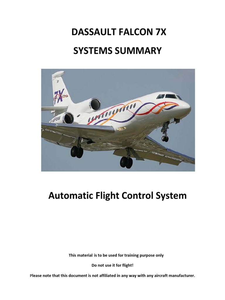 Falcon 7XAutomatic Flight Control System Cockpit Takeoff
