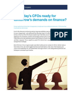 Are Todays CFOs Ready for Tomorrows Demands on Finance