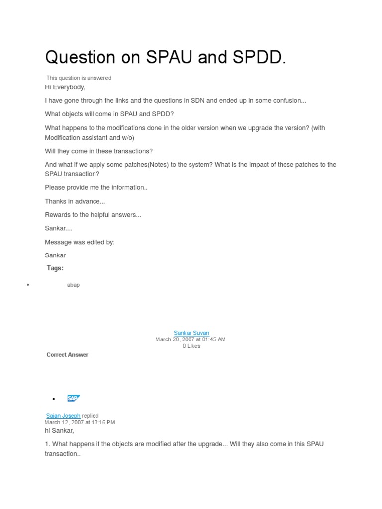 SPAU and SPDD Modifications Explained | PDF | Question | Information ...