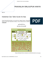 Kelebihan Dan Tafsir Surah An-Nas - Shafiqolbu PDF