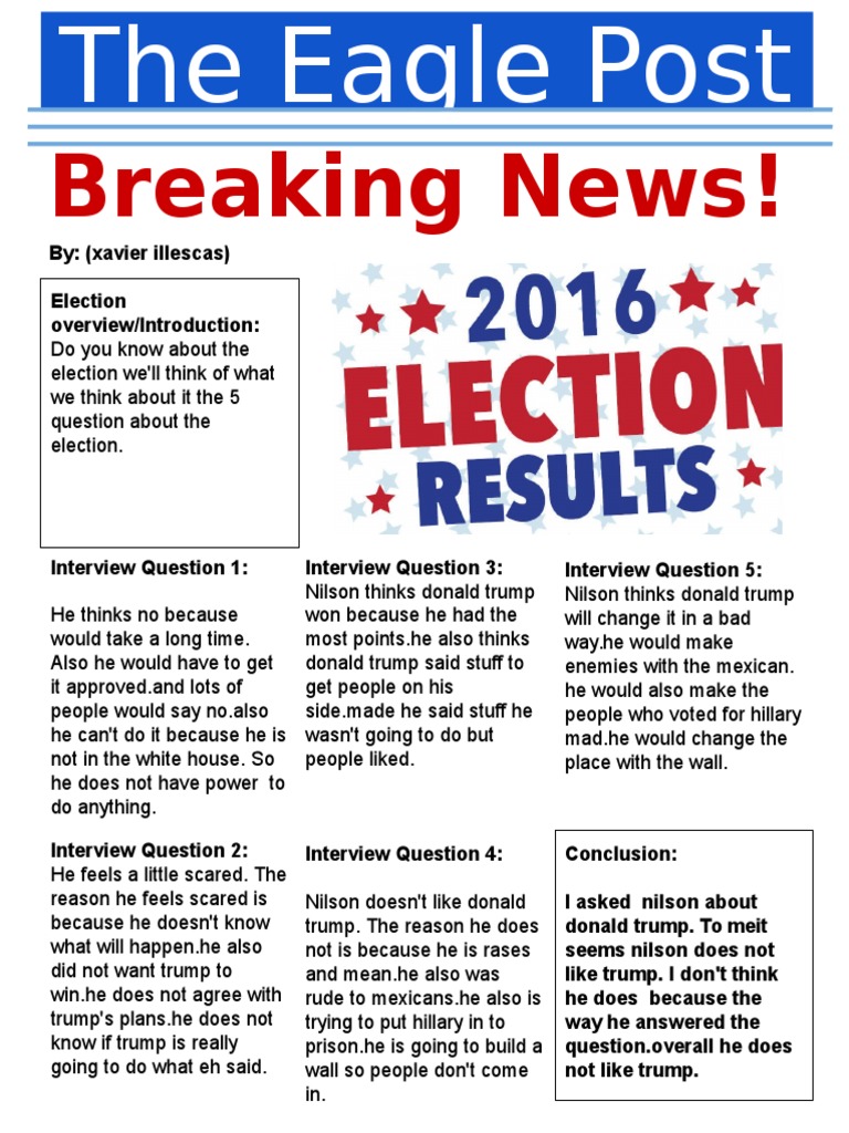 Election Results Newsletter Template - Xavier Illescas | PDF | Politics ...