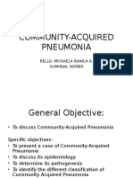 Community-Acquired Pneumonia: Bello, Mickaela Bianca A. Gumiran, Nomer