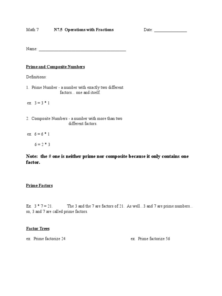 Math 7 Notes Intro For n75 | PDF | Teaching Methods & Materials
