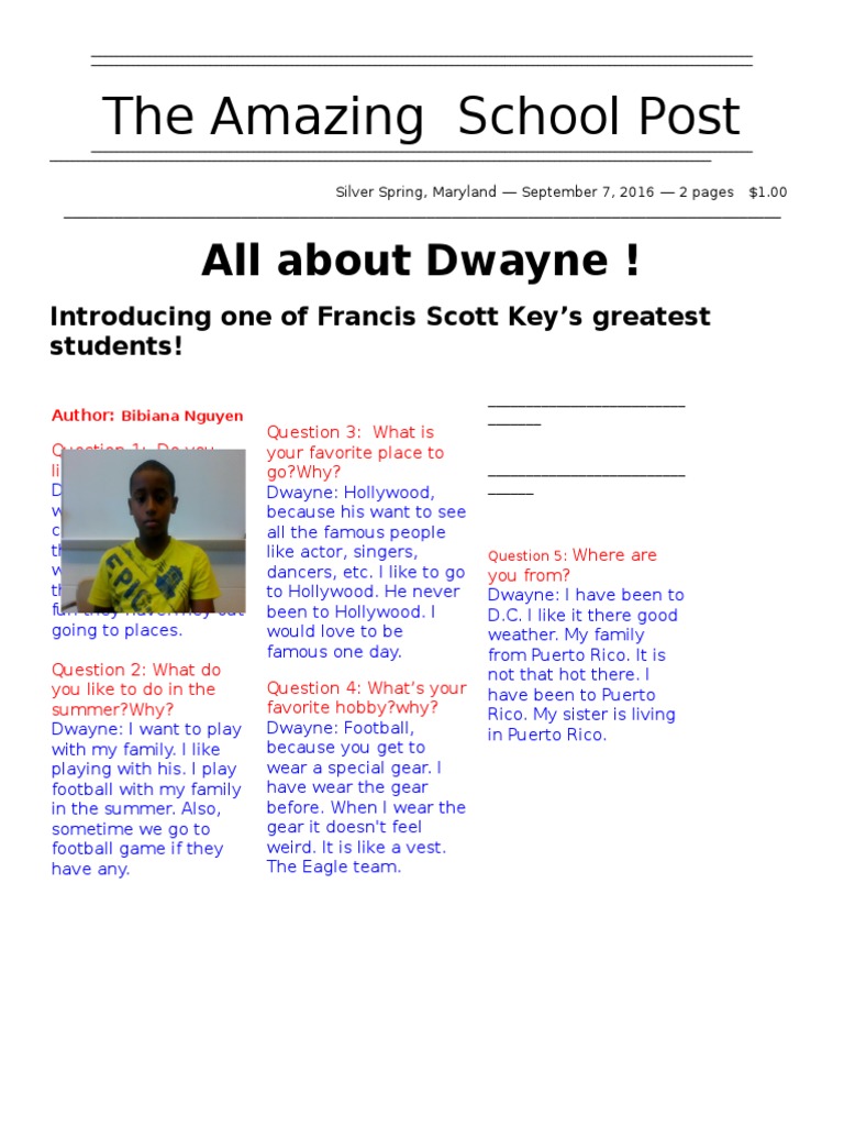 Studentinterviewnewsletter Bibiananguyen | PDF