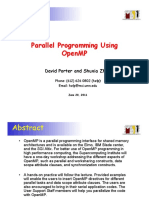 Parallel Programming Using OpenMP