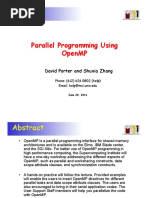 Parallel Programming Using OpenMP