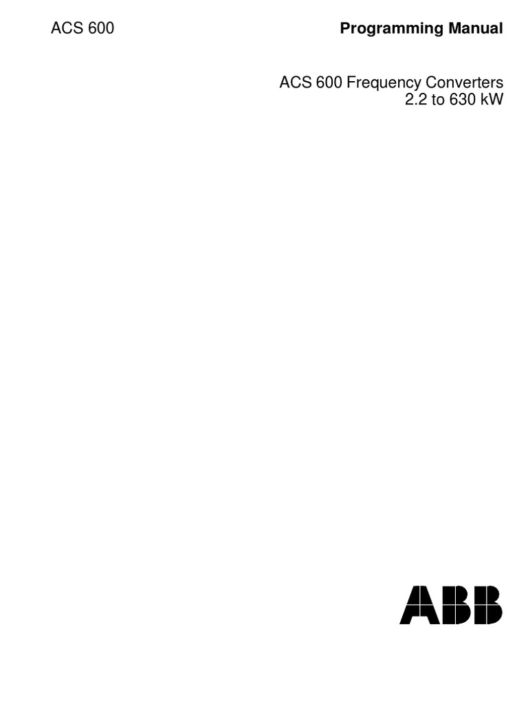 Programming Manual ABB | PDF | Alternating Current | Mains Electricity