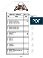 April 01,2015 New Price List in Effect: U/M Weight Description