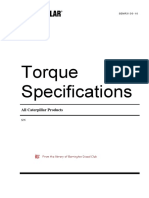 Torque specifications for all Caterpillar products
