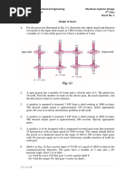 Sheet No. 1 Design of Gears