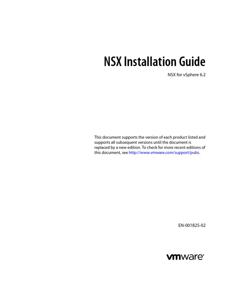 NSX 62 Install | PDF | Virtual Private Network | Computer Network
