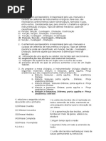 Questionário clinica cirúrgica para enfermagem