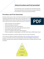 SS -What s the Difference Between Procedures and Work Instructions