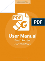 Foxit Reader User Manual: Maintain Control of All Your Content