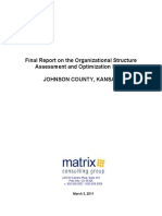 Organizational Structure Assessment and Optimization Study for Johnson County, Kansas