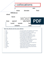 Money Collocations: Match The Collocation With The Correct Definition