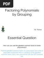 Factoring Polynomials by Grouping Pt. 1