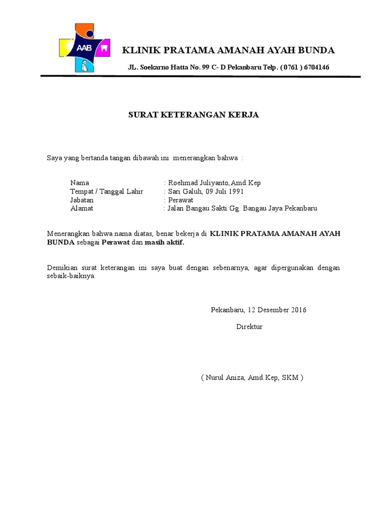 Surat Keterangan Sehat Aisyah Pdf