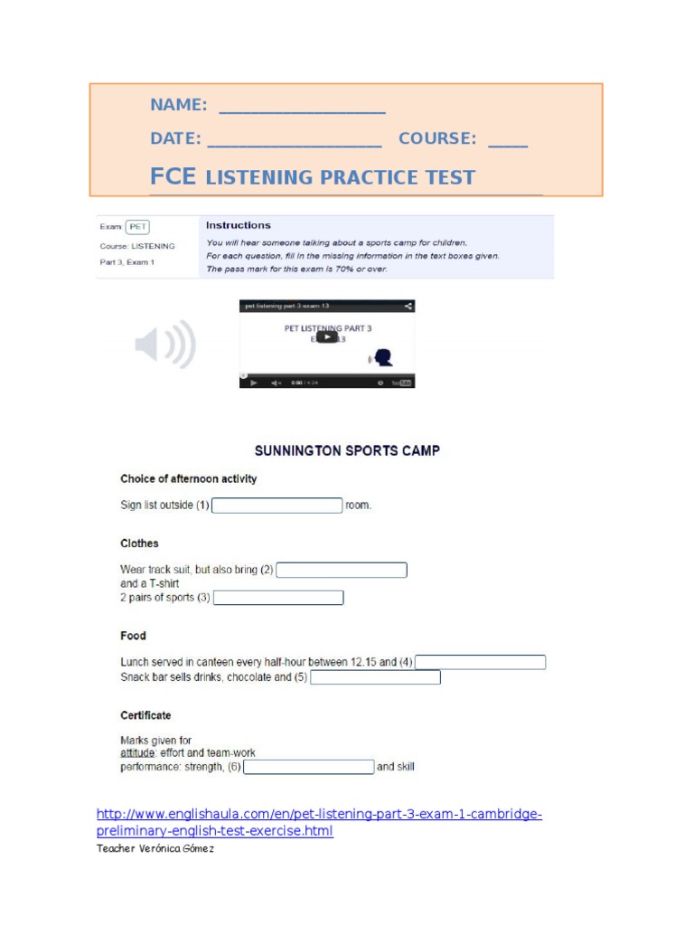 FCE TEMPLATE ASKS Practice PDF