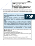 Within-subjet Interlaboratory Variability of QuantiFERON-TB Gold in Tube Test