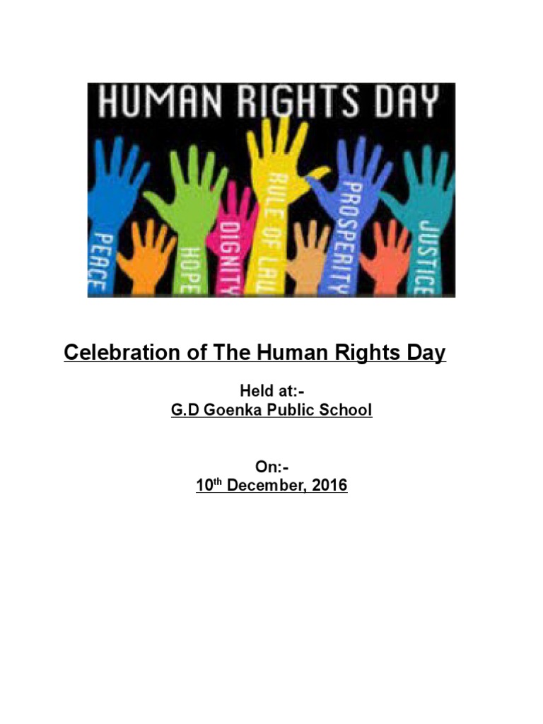 Celebration of The Human Rights Day | PDF
