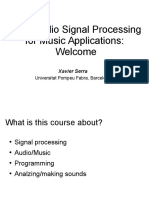 1T1: Audio Signal Processing: For Music Applications: Welcome