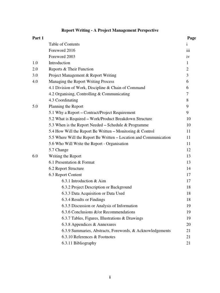 Report Writing - Project Management Perspective - MP - Without Title ...