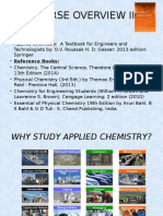 APPLIED CHEMISTRY COURSE OVERVIEW