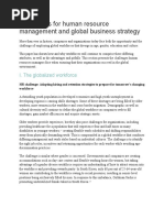 Challenges For Human Resource Management and Global Business Strategy