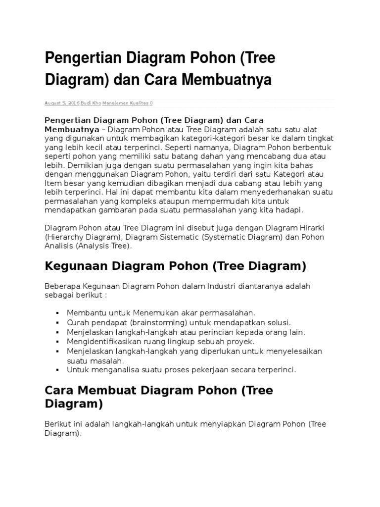 Pengertian Diagram Pohon | PDF