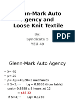 Glenn-Mark Auto Agency and Loose Knit Textile Cost Analysis