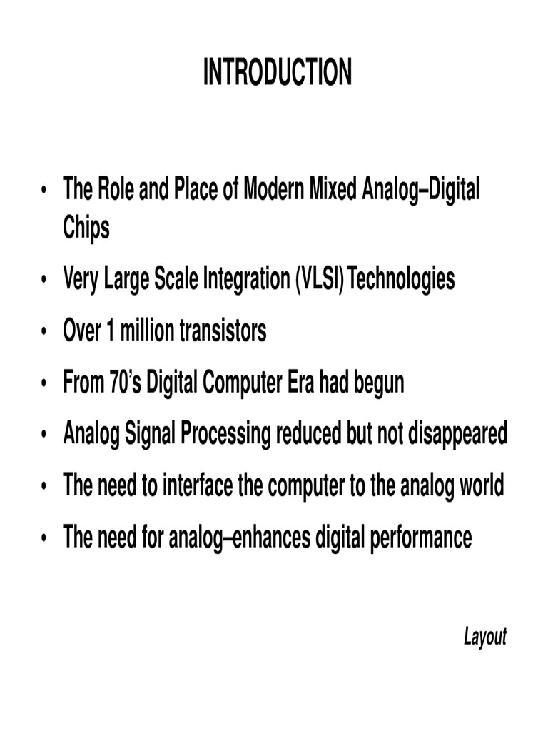 Tutorial On Layout of MixedSignal Circuits PDF Electronic Circuits Integrated Circuit