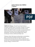 Catatan Penegakan Hukum Dan HAM Di Pemerintahan Jokowi