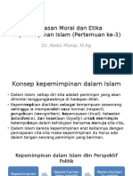 Pertemuan 3 - Landasan Moral Kepemimpinan Islam