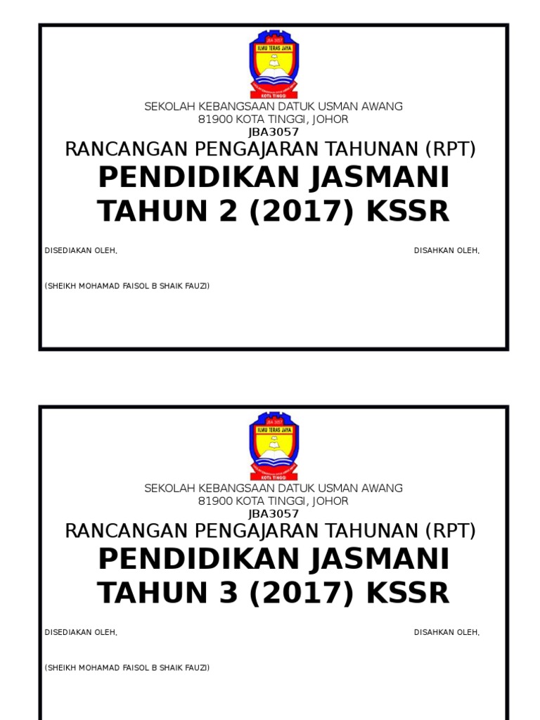Muka Depan RPT | PDF