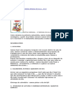 Atividades para Primeira Semana de Aula.