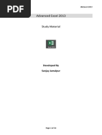 Ms-Excel 2013 Course Material