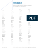 Adverbs List Adv PDF