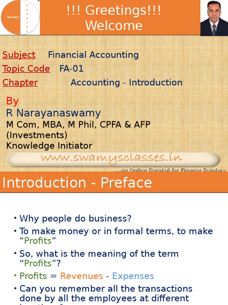 Introduction to Financial Accounting | PDF | Equity (Finance) | Partnership