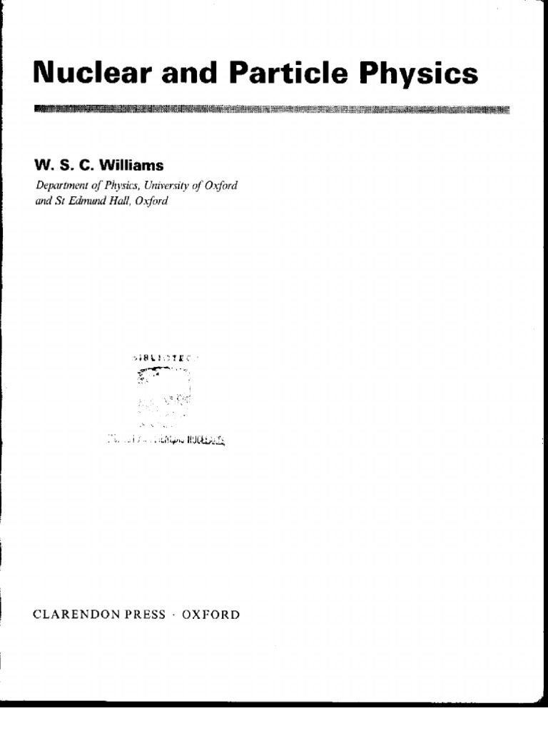 Williams Nuclear and Particle Physics PDF | PDF