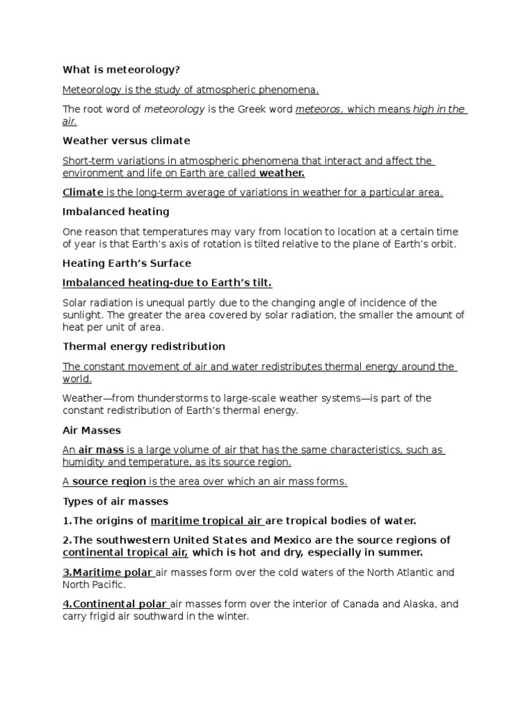 Understanding Meteorology and Its Roots | PDF