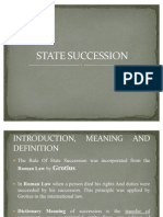 International Law: STATE SUCCESSION