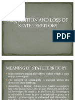 Acquisition and Loss of State Territory