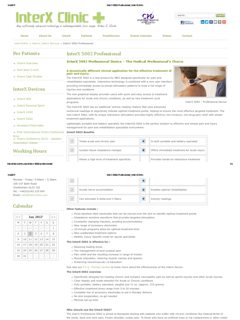 InterX 5002 Professional - InterXClinic | PDF | Pain Management | Pain