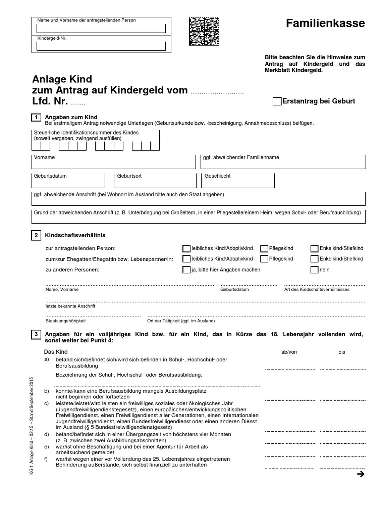 KG1 Anlage Kind