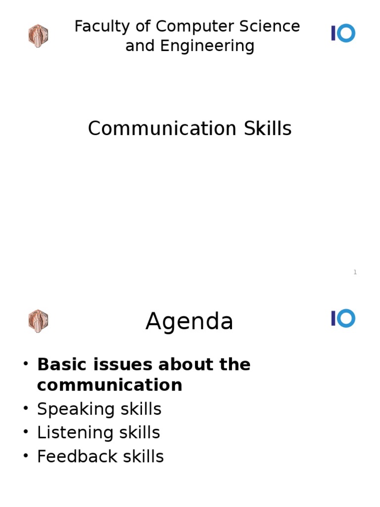 Communication Skills: Faculty of Computer Science and Engineering | PDF ...